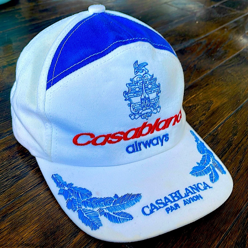 Casablanca embroidered Airways logo white trucker/vented cap